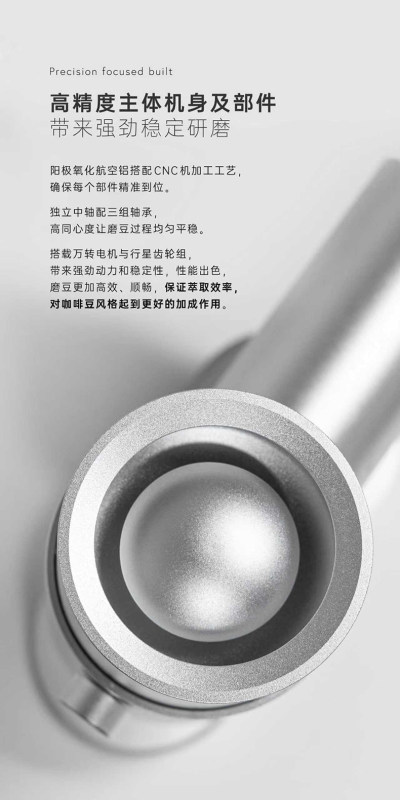 E9100 LAGOM casa Home Portable Italian Espresso & Pour-Over Electric Coffee Grinder by OPTION-O