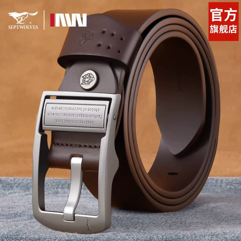 F4020  SEPTWOLVES Men's Genuine Leather Belt