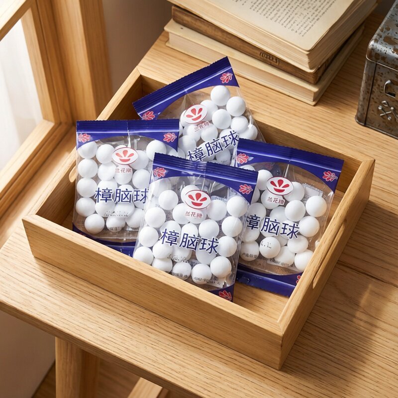 P7011  Marine Cabin Wardrobe Anti-Mold Anti-Insect Fragrant Deodorizing Camphor Balls 10 Bags