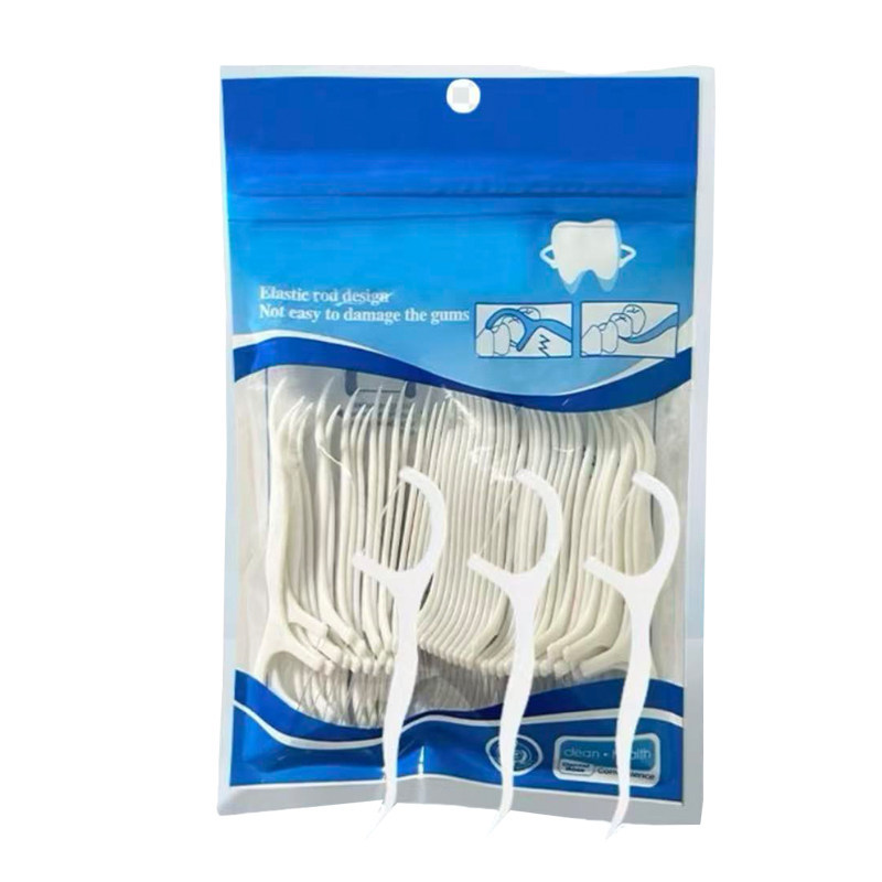 P5006 Portable Disposable Oral Hygiene Toothpick and Dental Floss - 120 Pieces