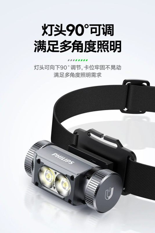 S3030 Philips Rechargeable Headlamp - Head-mounted Outdoor Lighting Lamp