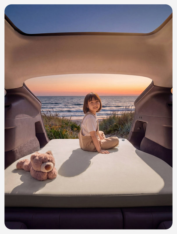 L0028  Mobi Garden Car Inflatable Bed with Brushed Finish, 10cm Thickness, Double Size