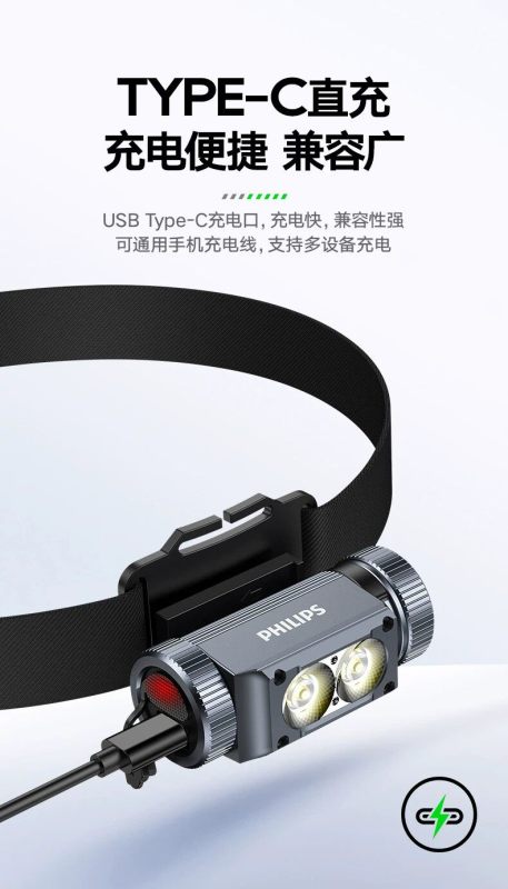 S3030 Philips Rechargeable Headlamp - Head-mounted Outdoor Lighting Lamp