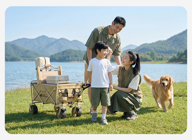 L0024 MOBI GARDEN Foldable Portable Camping Cart - Outdoor Camping Wagon for Campsite