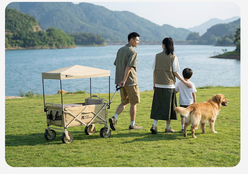 L0024 MOBI GARDEN Foldable Portable Camping Cart - Outdoor Camping Wagon for Campsite