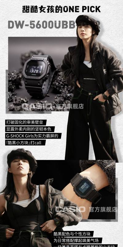 E3002 CASIO G-SHOCK Square Unisex Sports Watch Made in Japan DW-5600UBB-1PR