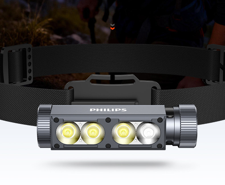 E9108 Philips Rechargeable LED Headlamp - Outdoor Waterproof Head-mounted Lighting Lamp