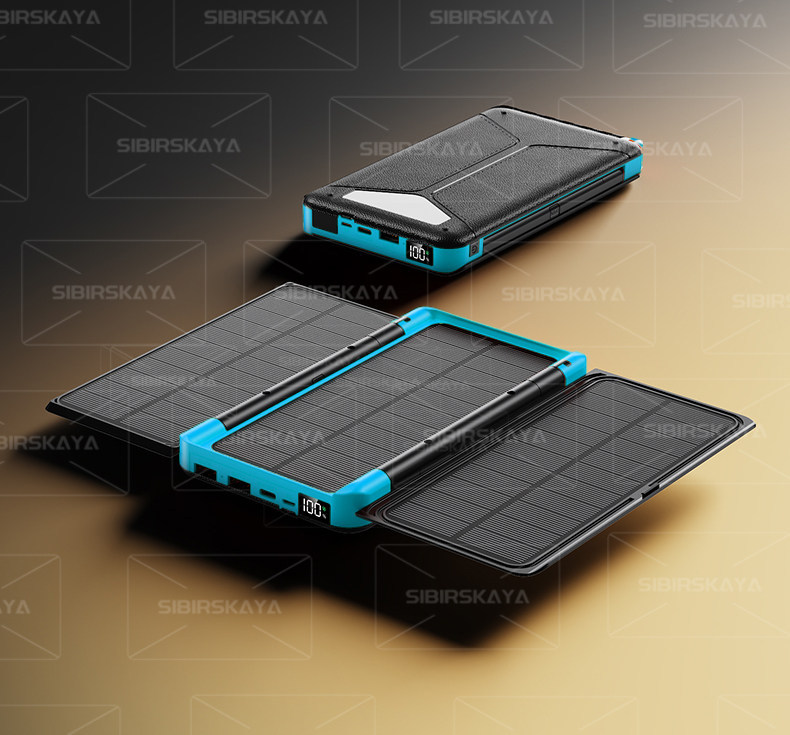 E9117 Outdoor Multi-Purpose Foldable Solar Power Bank, 20000mAh