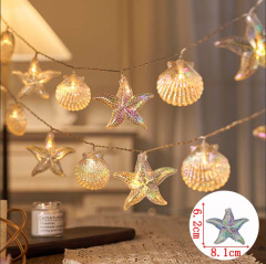 Rainbow star-plated + seashell