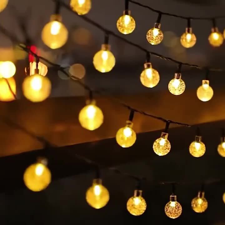Solar-powered outdoor light for home use, courtyard, and balcony/garden, LED ambient lighting, tree hanging light, outdoor.