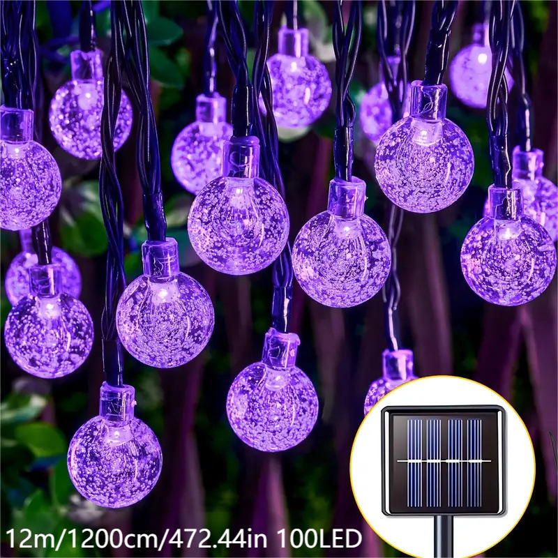 Solar-powered outdoor light for home use, courtyard, and balcony/garden, LED ambient lighting, tree hanging light, outdoor.