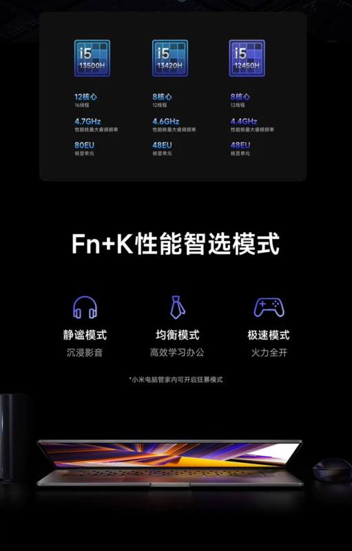 E9127 Xiaomi RedmiBook 16 Laptop, Intel i5-13420H, 16GB RAM + 512GB Storage, China Version