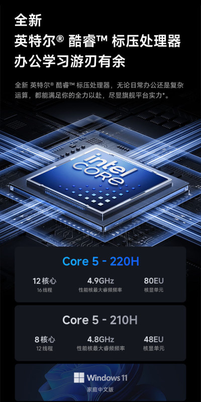 E9127 Xiaomi RedmiBook 16 Laptop, Intel i5-13420H, 16GB RAM + 512GB Storage, China Version