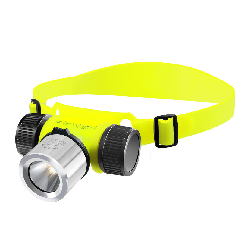 E9129 Professional Diving Headlamp, Dual-Battery, Yellow & White Dual Light, 100m Waterproof  HN-QT10