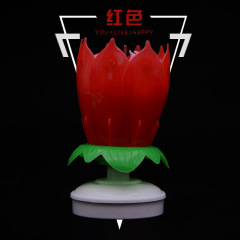 6*11cm Red Flat-bottomed Rotating Musical Wax