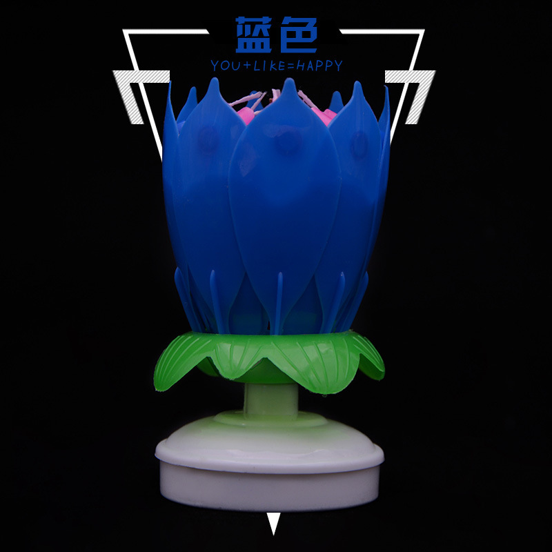 Factory direct sales of musical candles, birthday candles, double-layer rotating lotus candles, birthday cake candles wholesale.