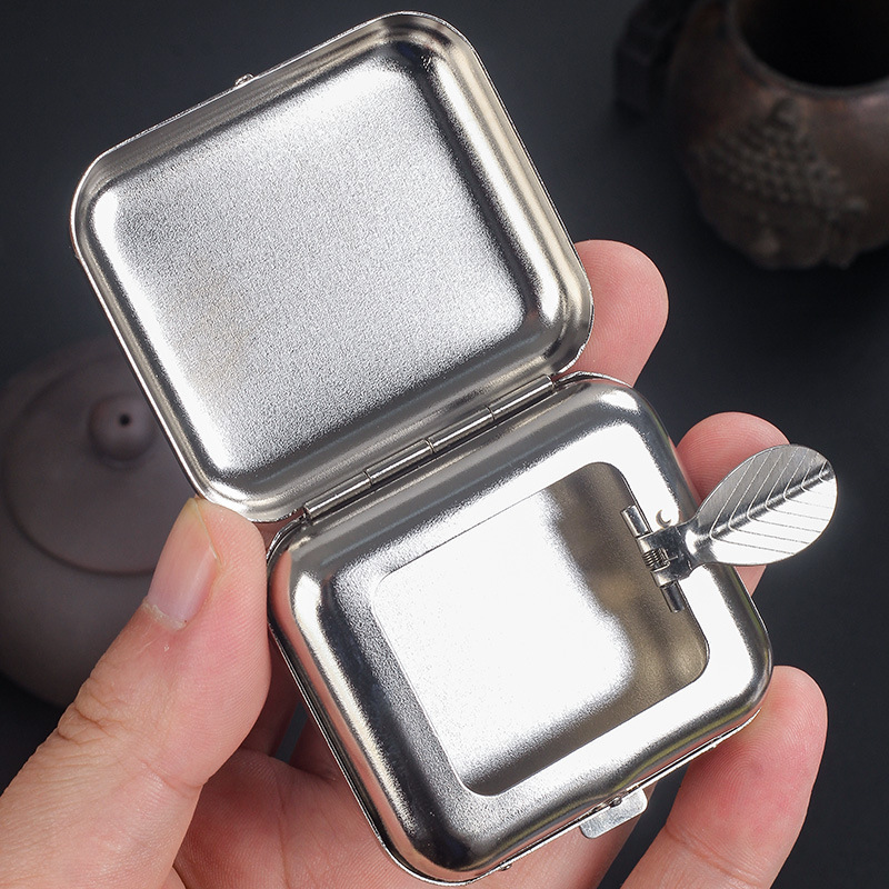 H0059 Mini Metal Portable Pocket Ashtray for Home and Car