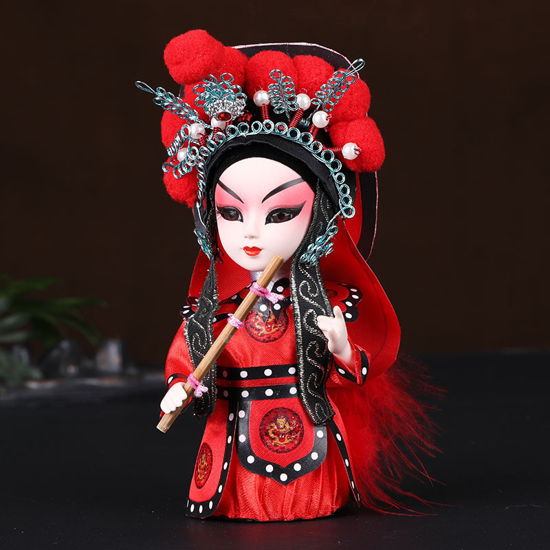 T0079 Chinese Peking Opera Figurine - Traditional Folk Art Home Decoration