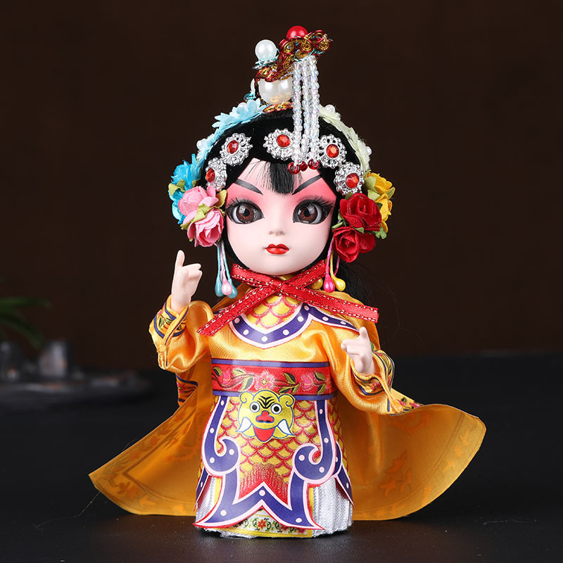 T0079 Chinese Peking Opera Figurine - Traditional Folk Art Home Decoration