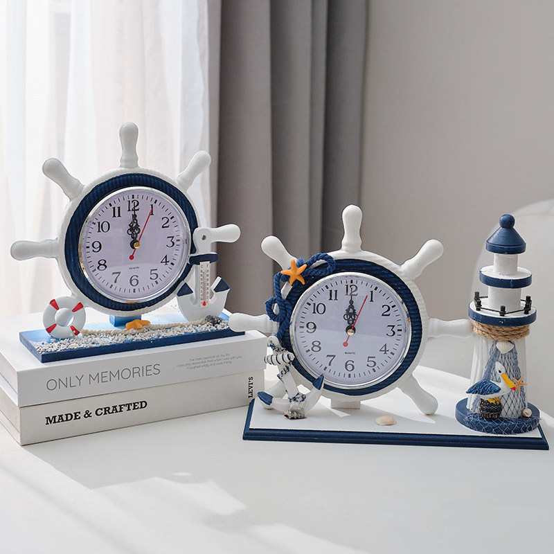 H0058 Creative Nautical Silent Clock, Battery-Powered