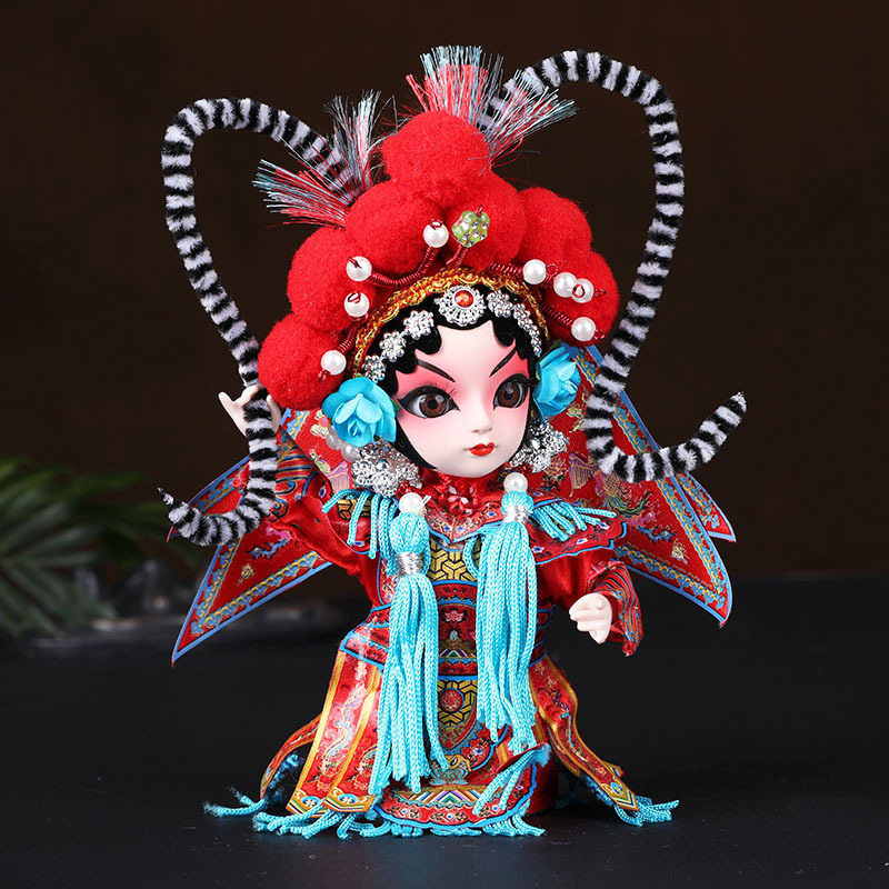 T0079 Chinese Peking Opera Figurine - Traditional Folk Art Home Decoration