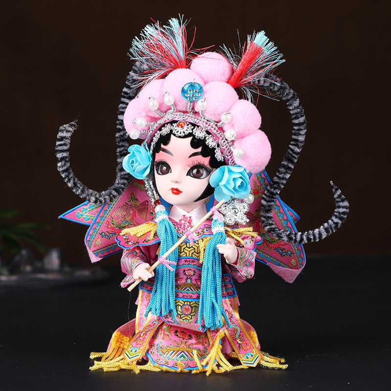 T0079 Chinese Peking Opera Figurine - Traditional Folk Art Home Decoration