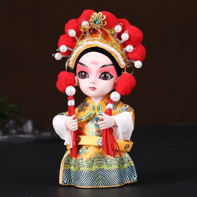T0079 Chinese Peking Opera Figurine - Traditional Folk Art Home Decoration