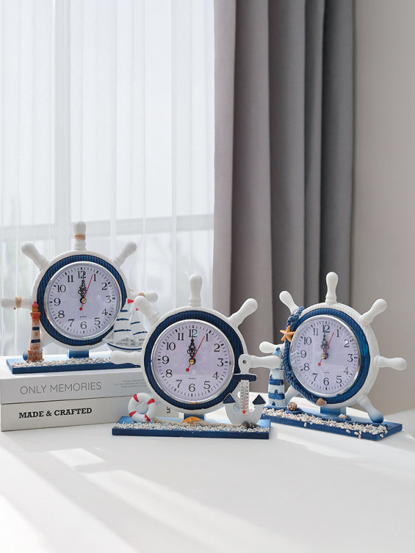 H0058 Creative Nautical Silent Clock, Battery-Powered