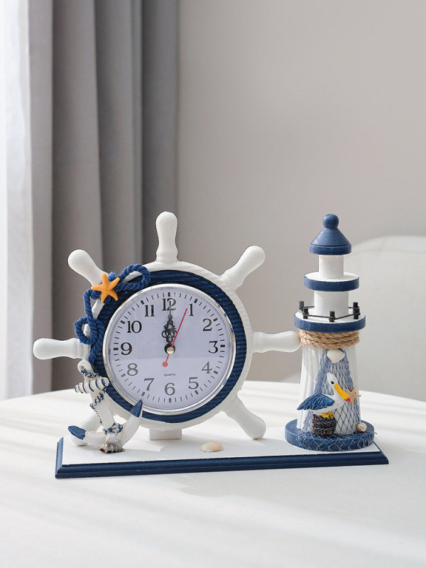 H0058 Creative Nautical Silent Clock, Battery-Powered