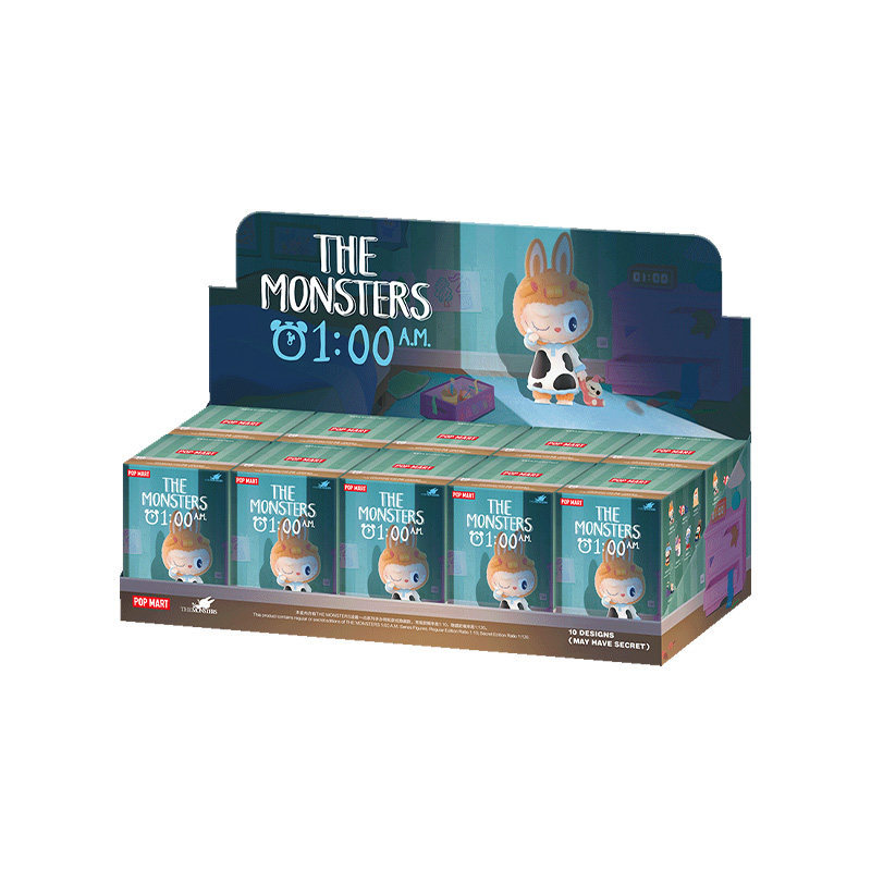 T0085 POP MART Labubu THE MONSTERS 1:00 AM Blind Box Figure Gift