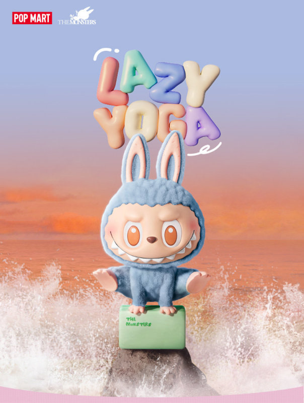 T0088 POP MART THE MONSTERS Labubu Lazy Yoga Figure Blind Box Gift