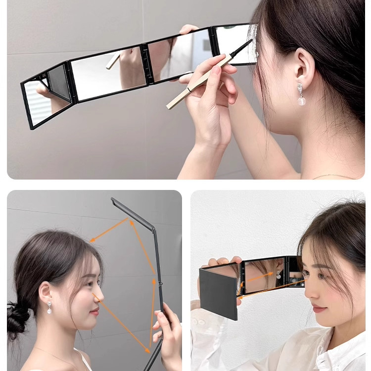 H0060 Portable folding 4-way mirror for DIY haircuts