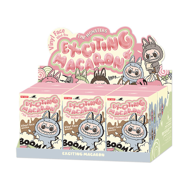T0086 POP MART Labubu THE MONSTERS Sweet Macaron Vinyl Face Blind Box Collectible Gift