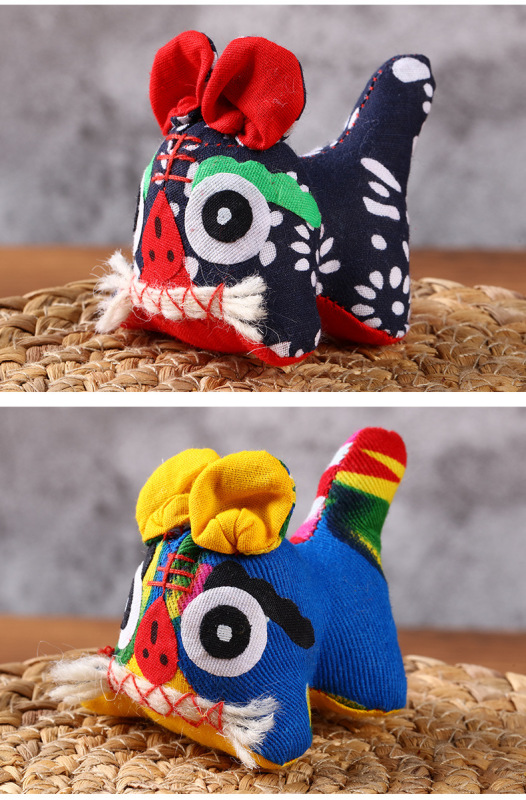 Chinese Traditional Handmade cloth tiger figurine