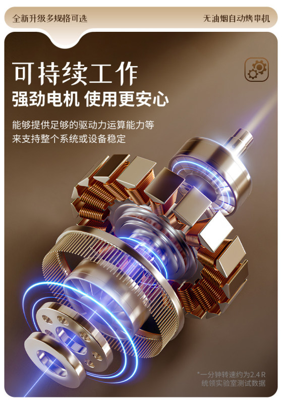 H0064 Smokeless Automatic Rotating Electric Rotisserie
