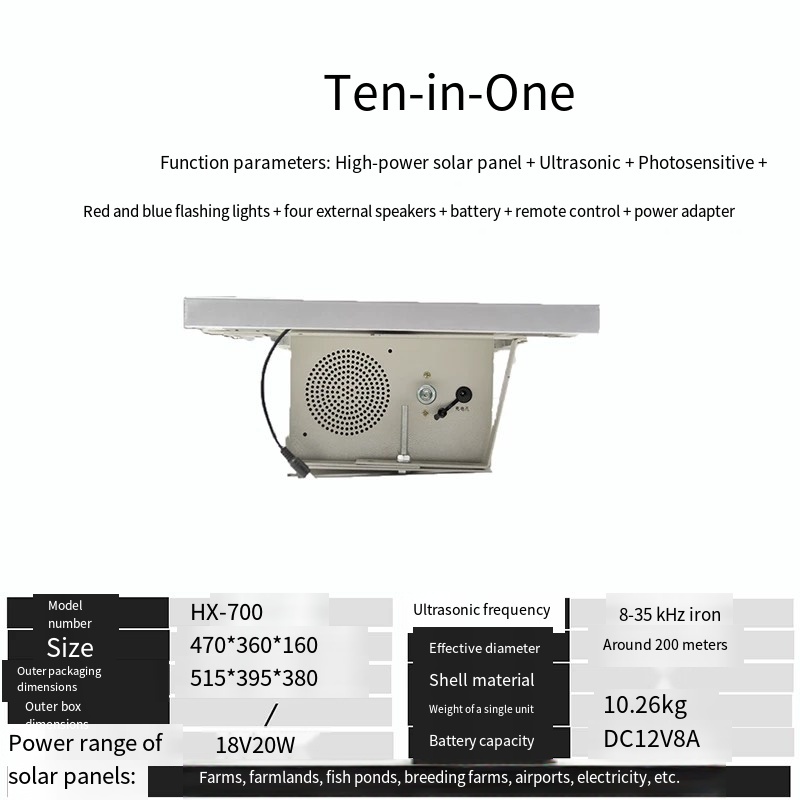E9144 All-in-one bird deterrent device