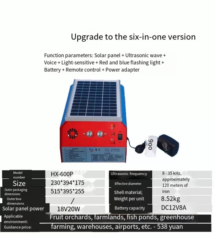 E9144 All-in-one bird deterrent device