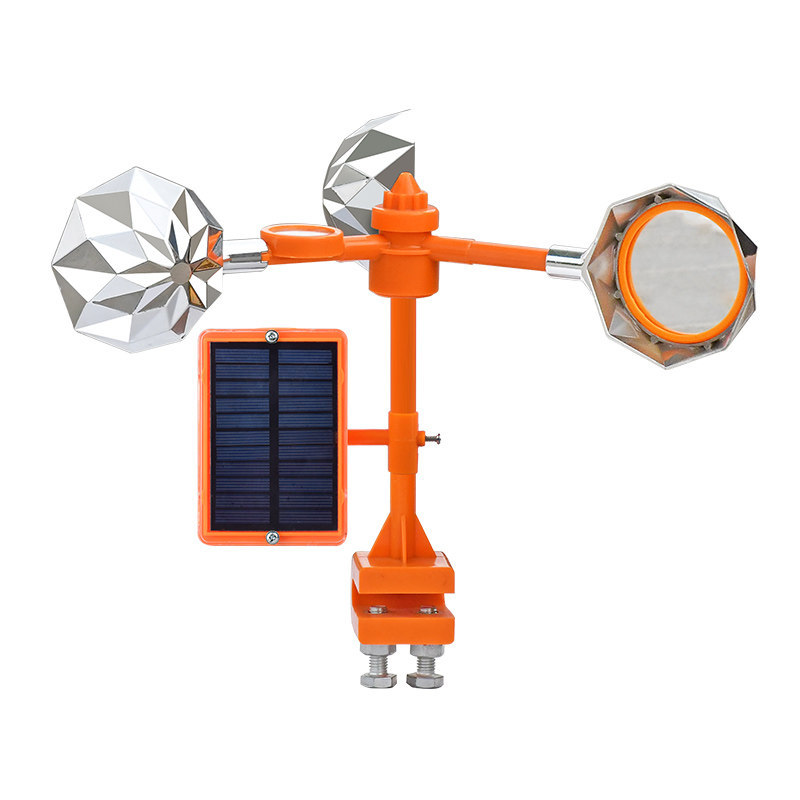 E9146 Wind & Solar Powered Outdoor Sonic and Light Bird Repeller