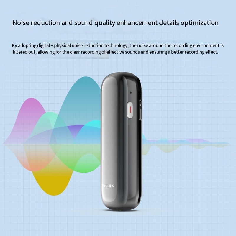 E9148 Philips VTR5170 Bluetooth Voice Recorder [HD Noise Reduction + Mobile/PC Transcription] + Wireless Transfer to iOS/Android/HarmonyOS