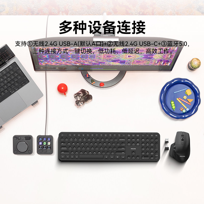 E9158 Philips MX Prime 4 Wireless Bluetooth Mouse – Connects to 3 Devices Simultaneously