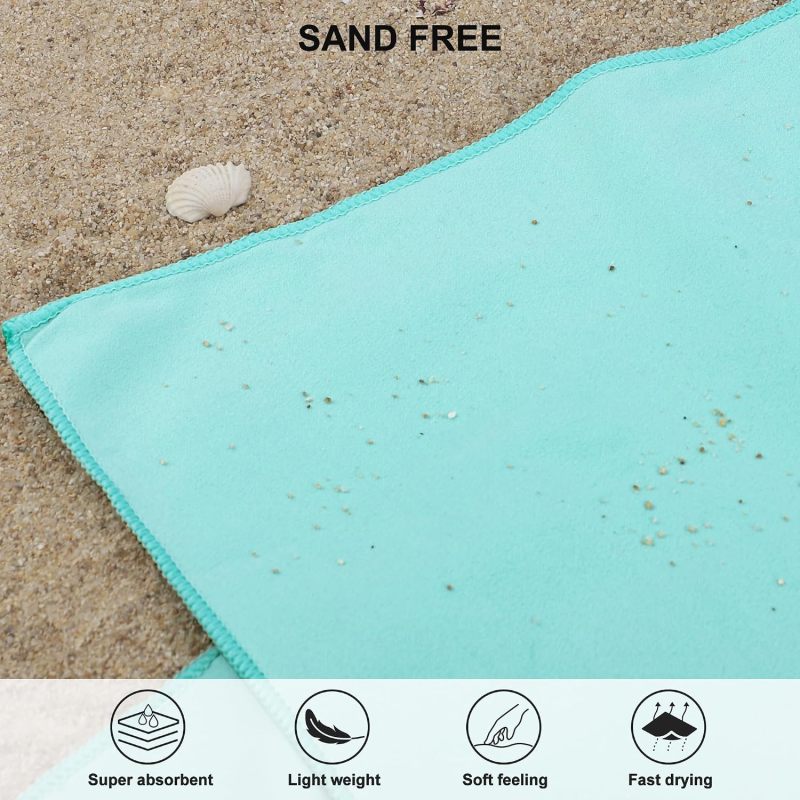 Rainleaf Microfiber Towel Quick Dry Camping & Travel & Gym Towel. Compact