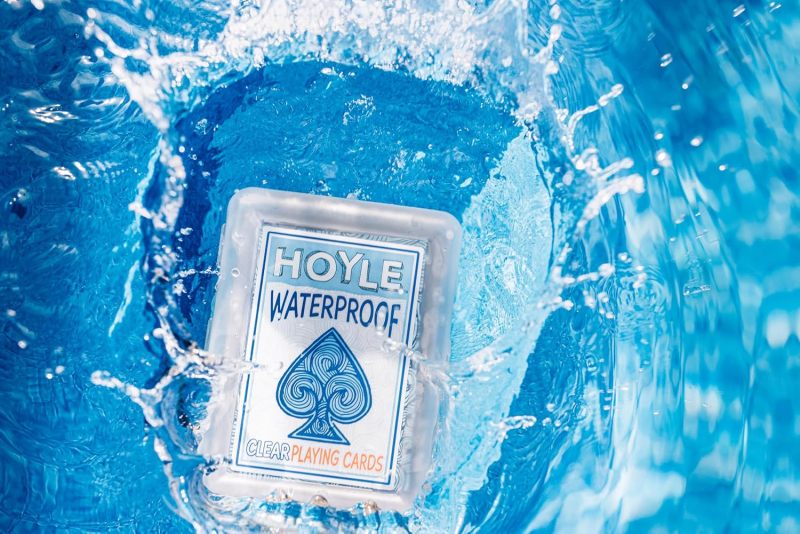 Hoyle Waterproof Clear Plastic Playing Cards 1 Deck Outdoor Pool