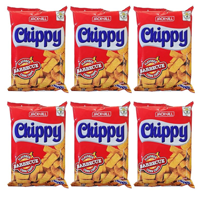 Jack'n Jill Filipino Chippy Barbecue Corn Chips (6 Pack, Total of 23.28oz)