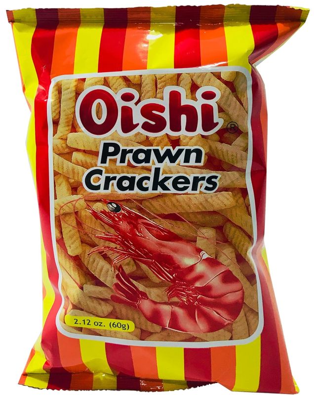 Oishi Prawn Crackers Original Flavor 2.12oz Pack of 4