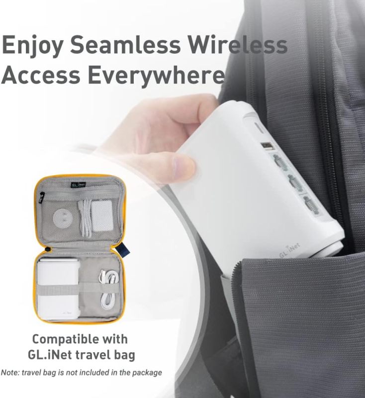 GL.iNet GL-SFT1200 Opal Travel Router, AC1200 Dual-Band Wi-Fi