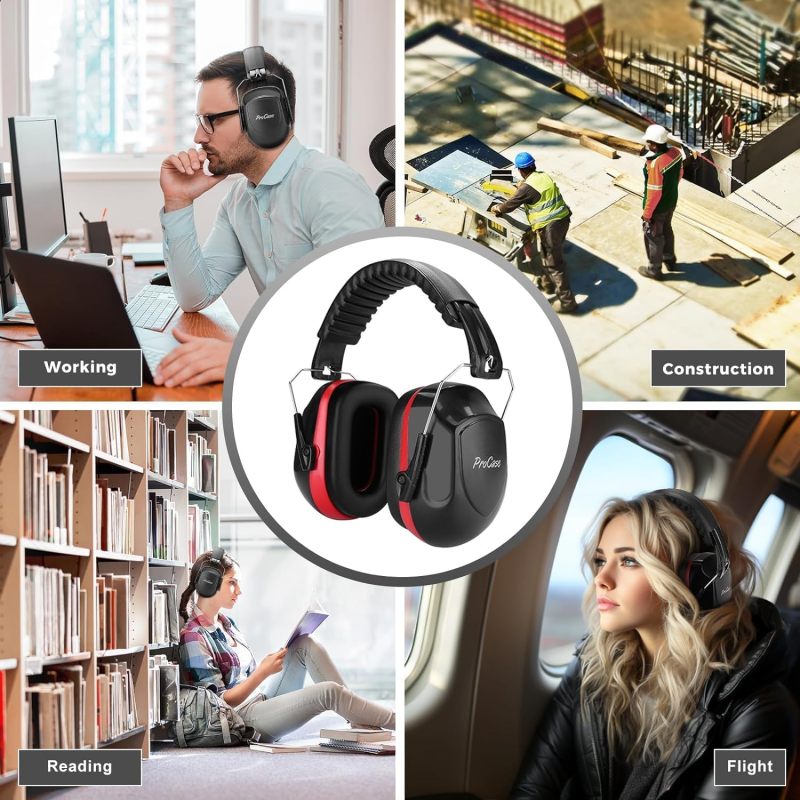 ProCase Hearing Protection Ear Muffs SNR 33dB, Noise Cancelling Headphones