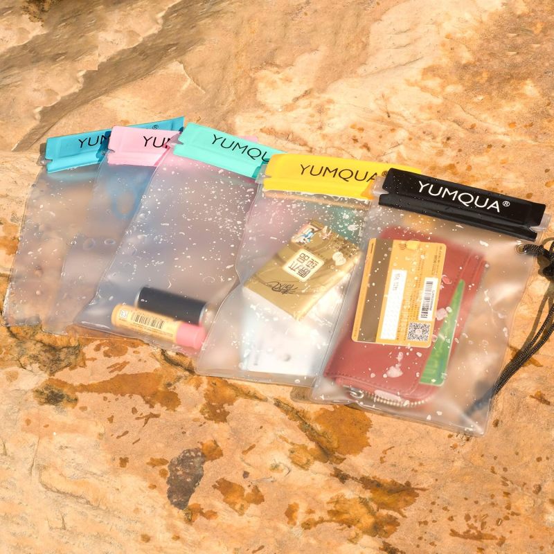 YUMQUA Waterproof Pouch Dry Bags Document Map Holder for Water Sport 3PACK