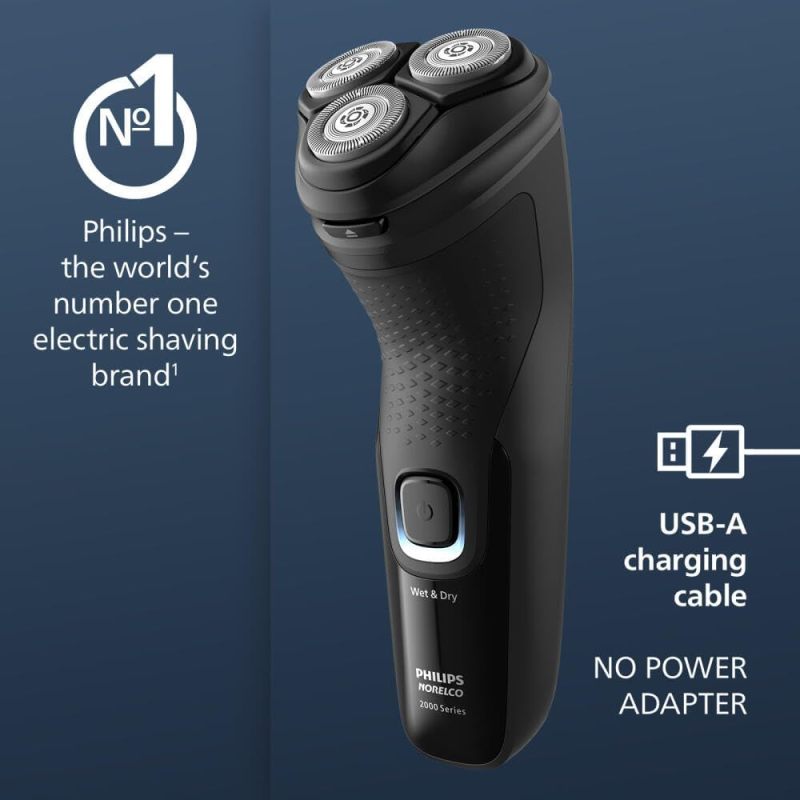 Philips Norelco 2400 Series Electric Shaver, Deep Black