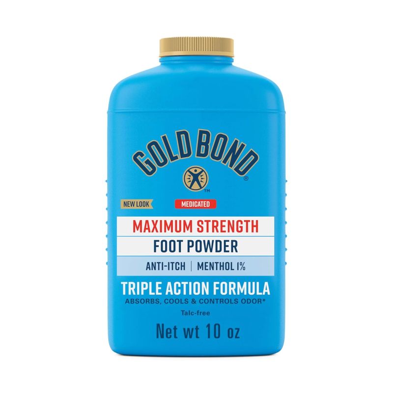 Gold Bond Medicated Foot Powder, Talc Free, 10 oz, Odor Control