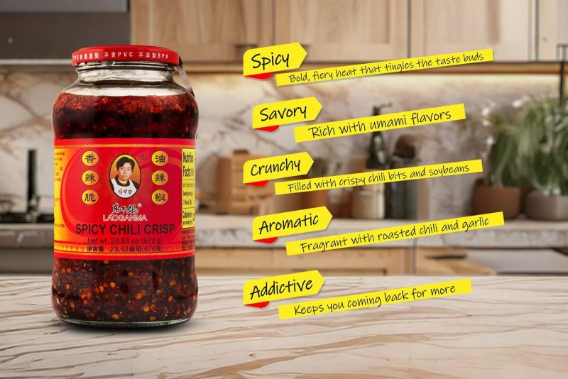 Lao Gan Ma Spicy Chili Crisp Hot Sauce Family/Restaurant Size 23.63 Oz (670g) Pack of 2